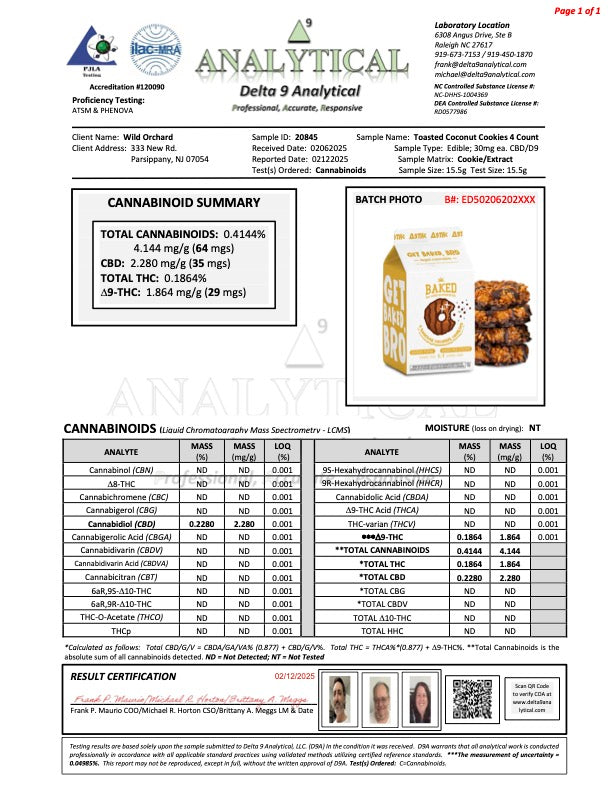 Baked Delta 9 Toasted Coconut Cookies