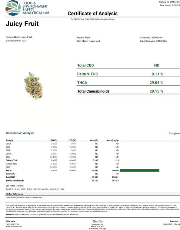 Juicy Fruit THCA Flower — Value Sativa